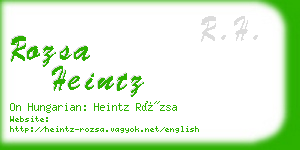 rozsa heintz business card